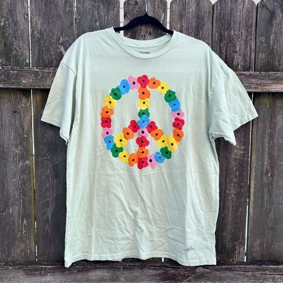 The Phluid Project Peace Sign Graphic T-Shirt 1X - Picture 2 of 4